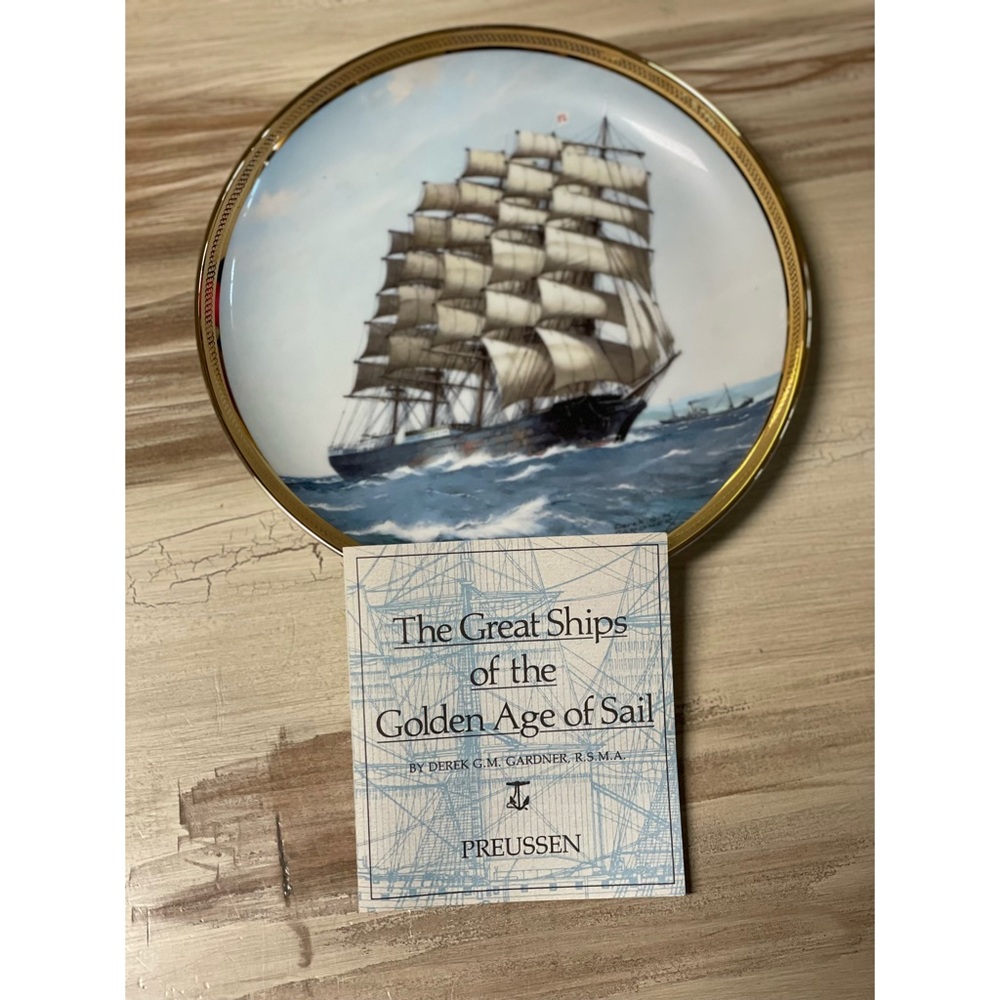 Franklin Mint Great Ships of the Golden Age of Sail Preussen Decorative Plate